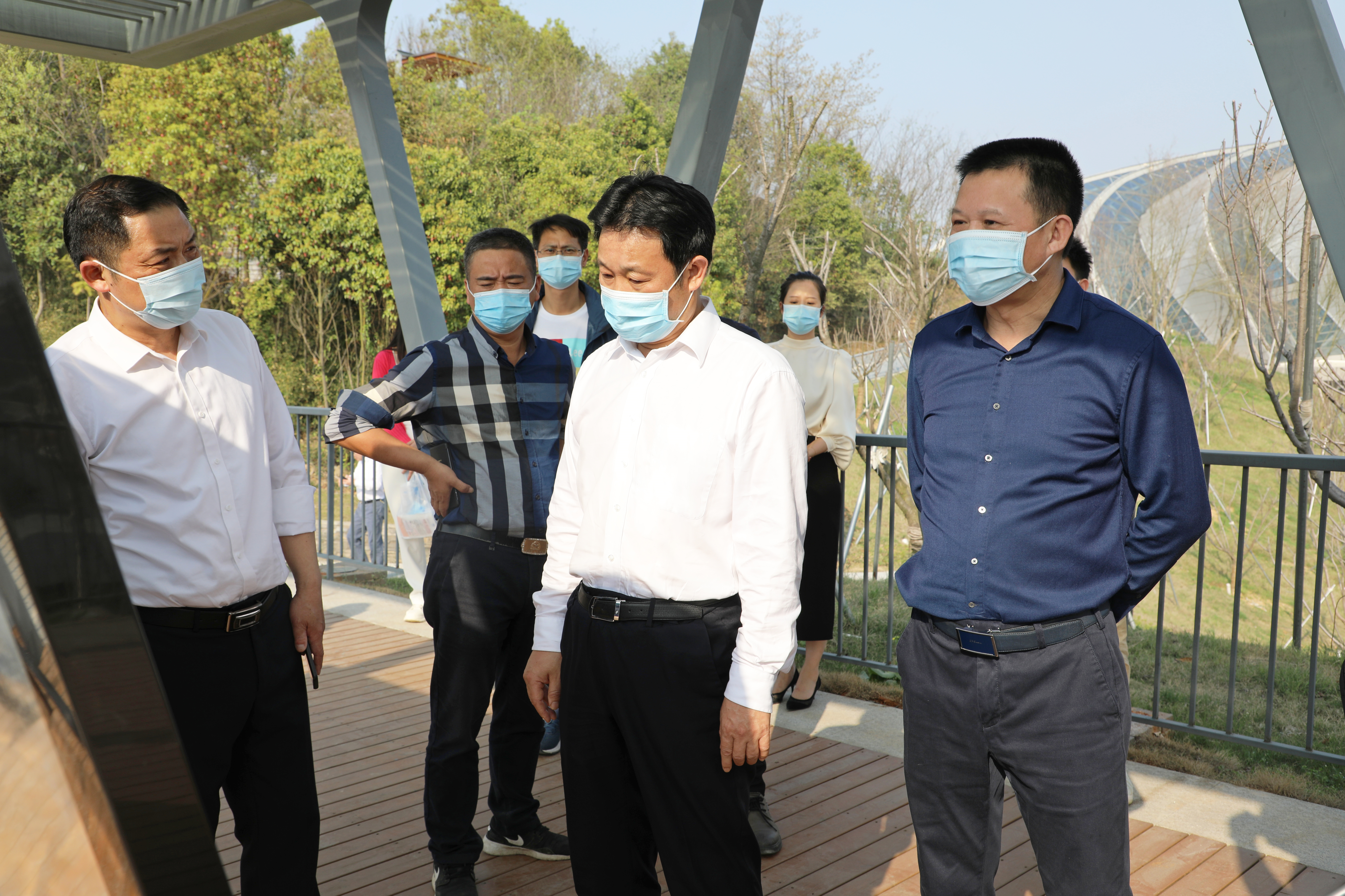 3月15日，市委副書記、湖南省第十四屆運動會，第十一屆殘疾人運動會岳陽市籌備委員會執(zhí)行主任李摯調(diào)研第十四屆省運會部分場館建設(shè)項目。.jpg